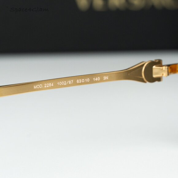 Versace Women Sunglasses Gold Grey Aviator VE2284 100287 NEW AUTHENTIC main image 4